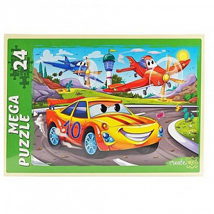 Мега-пазлы Рыжий Кот Тачки и самолеты П24-5924