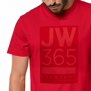 Футболка мужская Jack Wolfskin 365 T M peak red