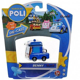 Игрушка Robocar Poli Бэнни металлическая машинка 6 см 83254
