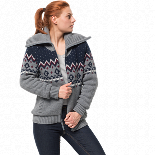 Джемпер женский Jack Wolfskin Northwind Jacket Women grey heather