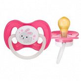 Пустышка Canpol babies Bunny&Company Латексная Круглая 6-18 мес. (23/278_pin) pink