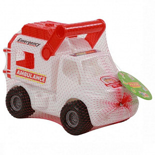 Игрушка Полесье КонсТрак - скорая помощь, автомобиль (в сеточке) 0490