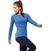 Футболка женская Jack Wolfskin Hollow Range Longsleeve Women zircon blue