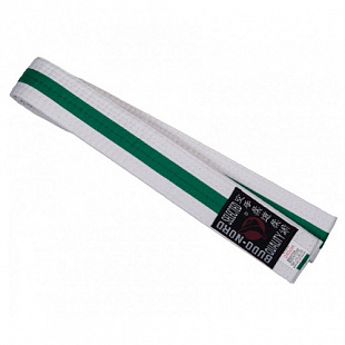 Пояс Budo-Nord white/green