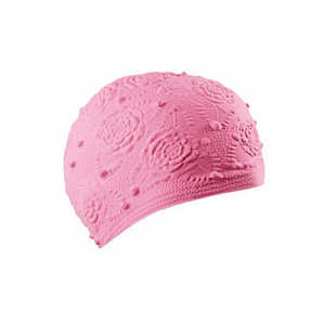 Шапочка для бассейна (плавания) детская Mad Wave Hawaii Carnation Girls pink