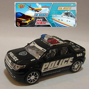 Инерционная машина YAKO police из серии "На земле, В небе, На море" M9535 black/white