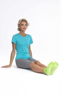 Носки противоскользящие Bradex для занятий йогой закрытые SF 0352 Light Green