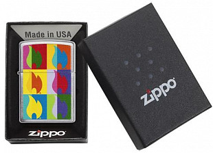Зажигалка Zippo Abstract Flame Design High Polish Brass 29623