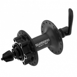 Втулка передняя Shimano Alivio EHBM475BL под дисковый тормоз, с эксцентриком, 2-911