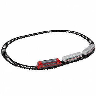 Железная дорога Bondibon  "Восточный экспресс" локомотив с двумя вагонами, свет, звук