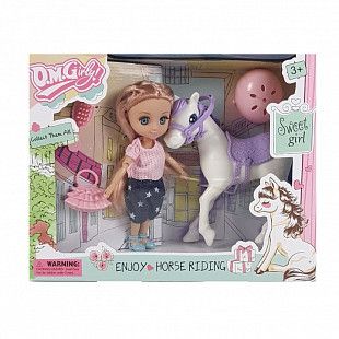 Игровой набор Qunxing Toys "Кукла Мия с лошадью"  в ассортименте 58003