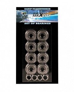 Подшипники для роликовых коньков Maxcity ABEC-7 хром