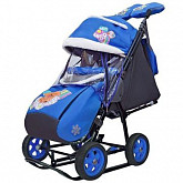 Санки-коляска Galaxy Snow City-1 2 Медведя на облаке EVA колеса blue