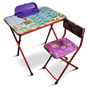 Комплект детской мебели Galaxy Умняшки первоклашки red