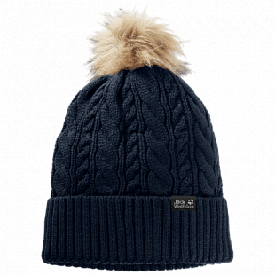 Шапка женская Jack Wolfskin Narita Pompom Cap Women midnight blue