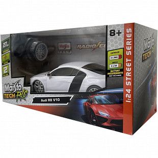 Радиоуправляемая машина Maisto 1:24 Promotion-Ауди R8 V10 2009 (81064) white/black