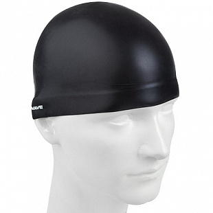 Шапочка для бассейна (плавания) взрослая Mad Wave 3D MadWave logo cap black