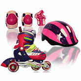 Комплект роликовых коньков Amigo Cosmo Set pink