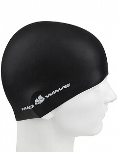 Шапочка для бассейна (плавания) взрослая Mad Wave Intensive Big black