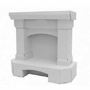 Игрушка из картона Картонный папа Картонный камин white