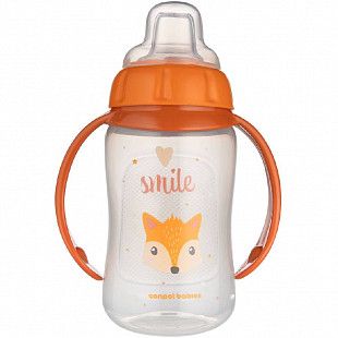 Поильник Canpol babies CUTE ANIMALS с ручками и силиконовым носиком 6м+ 320мл (56/512_ora) orange
