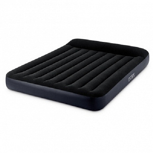 Надувной матрас Intex Pillow Rest 137х191х25см с компрессором 220V 64148