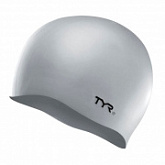 Шапочка для плавания TYR Wrinkle Free Silicone Cap LCS/040 Silver