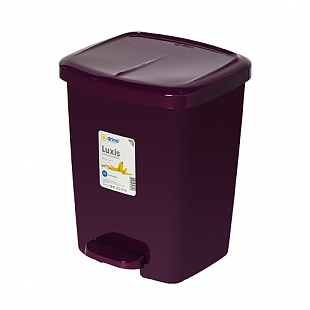 Контейнер Drina для мусора с педалью Luxis 25 л 10314 maroon