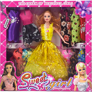 Кукла Ausini с аксессуарами YX003B yellow