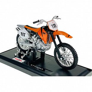 Масштабная модель мотоцикла Maisto 1:18 KTM 520SX 39300 (20-00354) Silver/Orange НОВОЕ ПОСТУПЛЕНИЕ