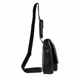 Мужская кожаная сумка Polar 21502 black