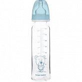 Стеклянная бутылочка для кормления Canpol babies NIGHT DREAMS с узким горлышком 240 мл., 12 мес.+ (42/101) blue