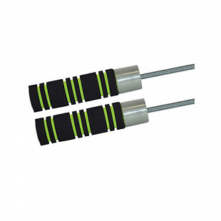 Скакалка утяжеленная Mad Wave green/black 190гр*2