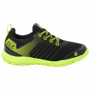 Кроссовки детские Jack Wolfskin Cascade Low K black / lime