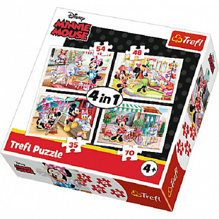Пазл Trefl Дисней Микки Минни и друзья 4в1 34315
