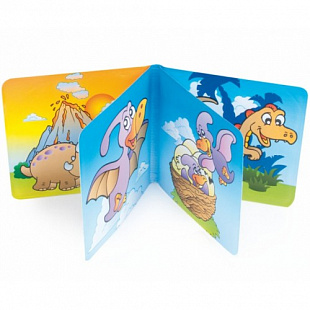 Мягкая книга Canpol babies с пищалкой 2/083 Dinosaurs