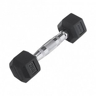 Гантель гексагональная Starfit Pro DB-301 обрезиненная 2 кг black