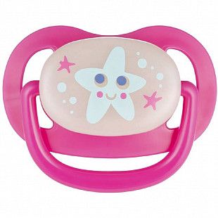 Пустышка ортодонтическая силиконовая Canpol babies Love&Sea 0-6 мес. (22/506_new) pink