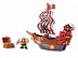 Игрушка Keenway Игровой набор "Приключение пиратов Битва за остров" (корабль с КРАСНЫМ парусом пираты сокровища) 10754