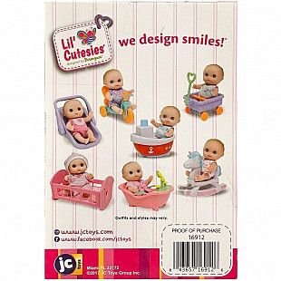 Пупс JC Toys Lil' Cutesies с автокреслом (16912) violet/pink
