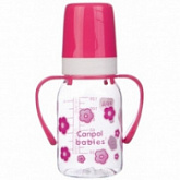 Бутылочка Canpol babies Пластиковая с ручками 120 мл 11/821 Pink