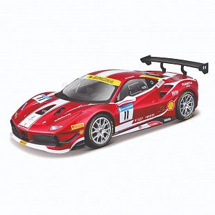 Коллекционная машина Bburago 1:24 Racing Ferrari 488 (18-26308) red