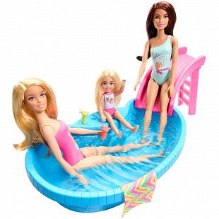 Игровой набор Barbie Развлечения у бассейна (HRJ74)