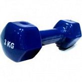 Гантель виниловая 3 кг blue (1шт)