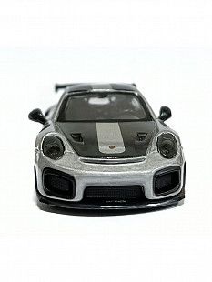 Машинка Bburago 1:43 Porsche 911 GT2 RS (18-30000/18-30388) silver/black