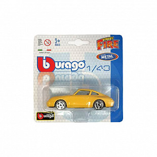 Машинка Bburago 1:43 Porsche 911 Carrera (18-30001/18-30084) yellow