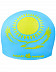 Шапочка для бассейна (плавания) взрослая Mad Wave KAZAKHSTAN blue/yellow