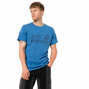 Футболка мужская Jack Wolfskin Brand Logo T M wave blue