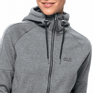 Джемпер женский Jack Wolfskin Sky Thermic Hooded Jkt Women medium grey