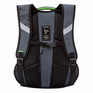 Рюкзак школьный GRIZZLY RB-150-3 /2 black/light green